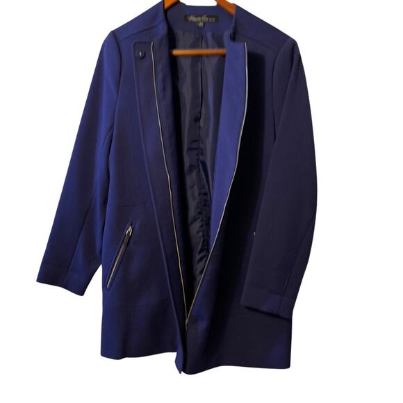 Kenneth Cole blue zip up jacket sz L - Picture 8 of 12